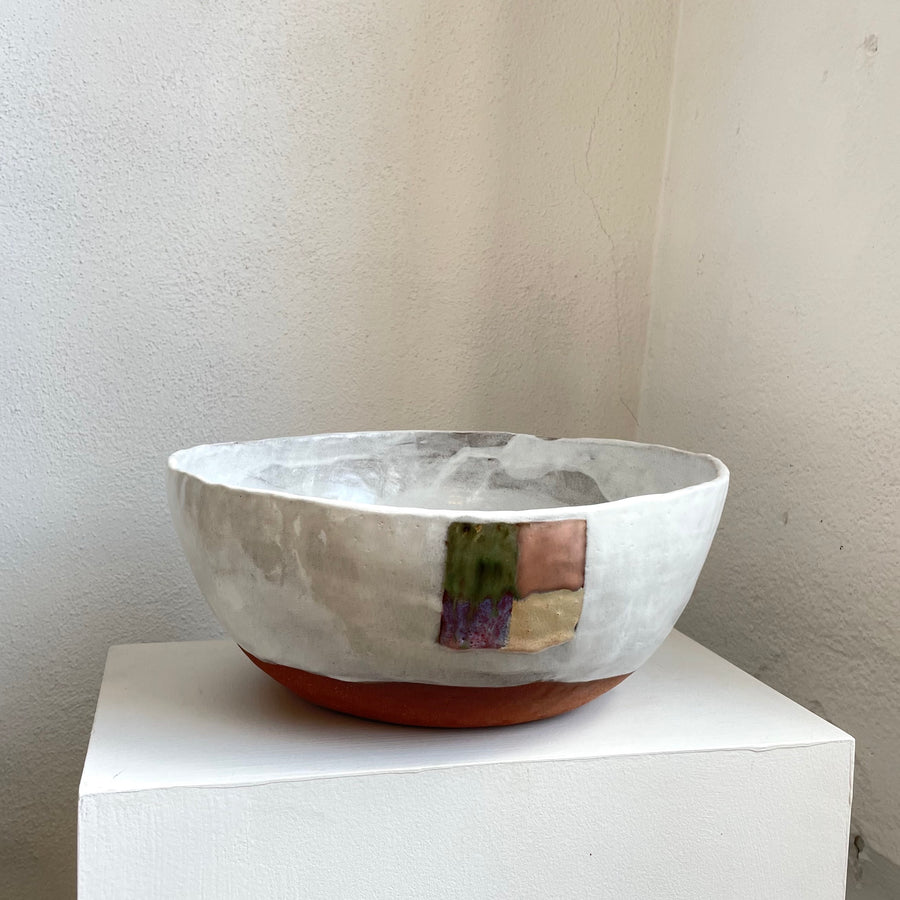 Four Square Bowl - Red Stoneware