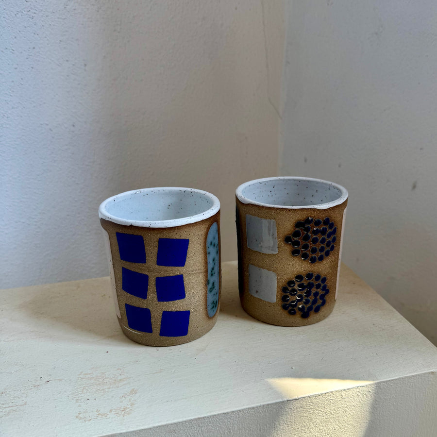 Colorful Shapes Speckled Tumbler