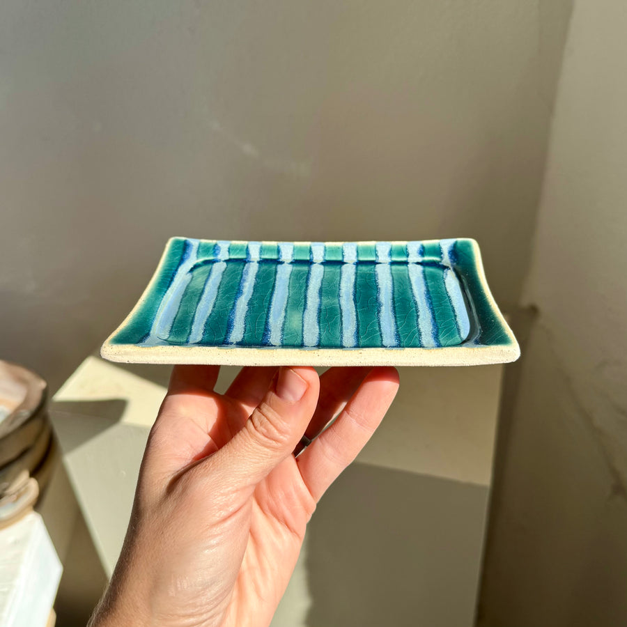 Blue Stripe Mini Vanity Tray