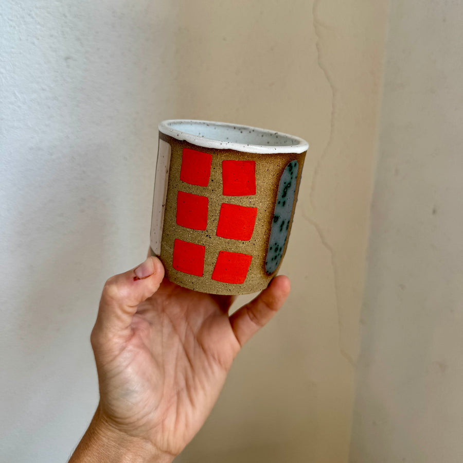 Colorful Shapes Speckled Tumbler - Short