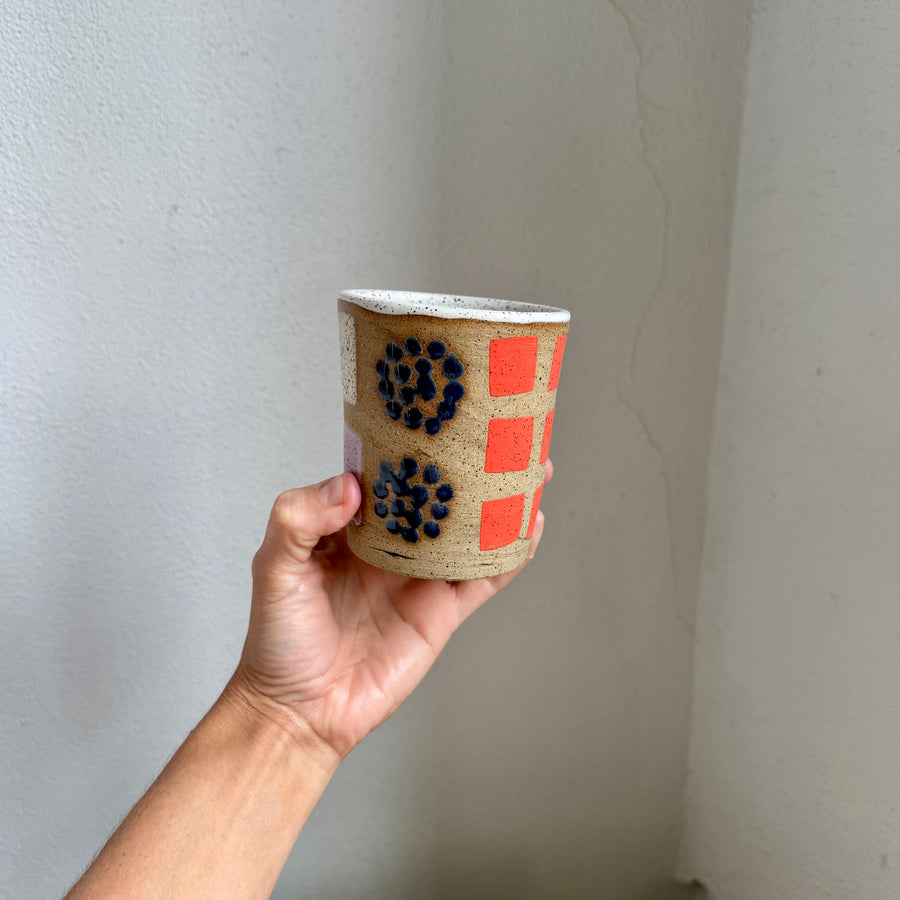 Colorful Shapes Speckled Tumbler