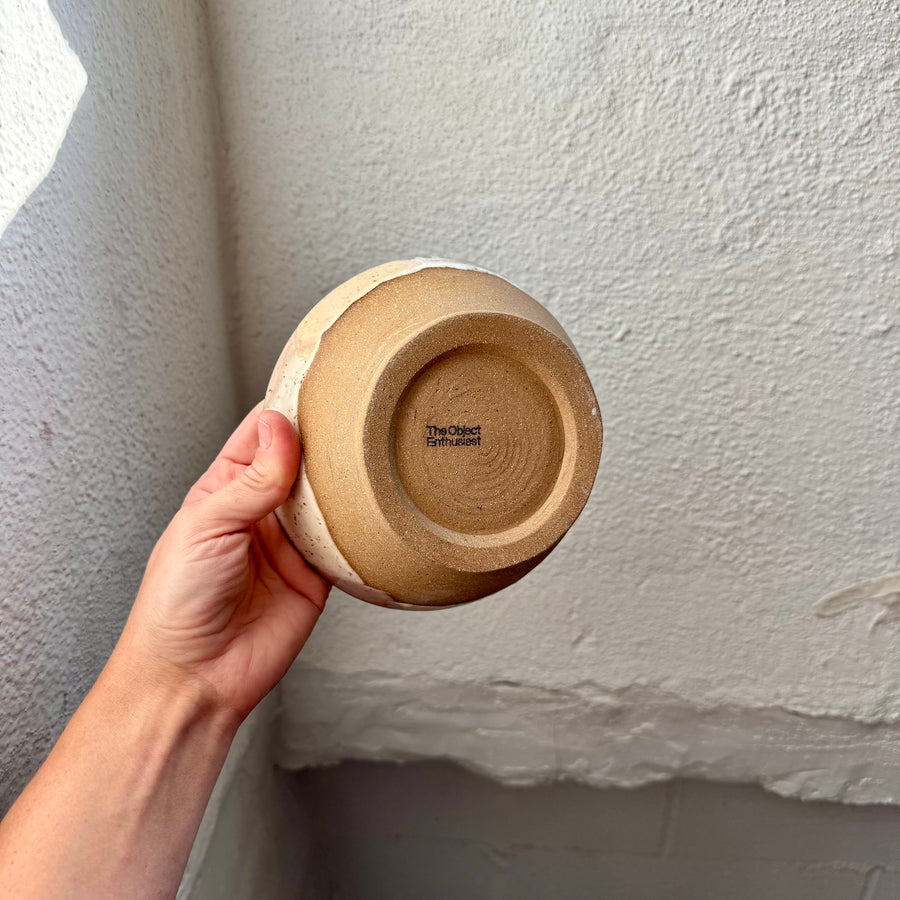 Speckled Neutrals Bowl with Turquoise