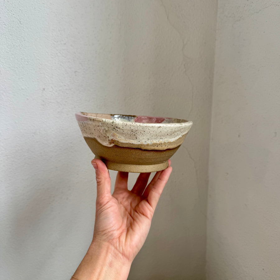 Speckled Pink + Cream Bowl