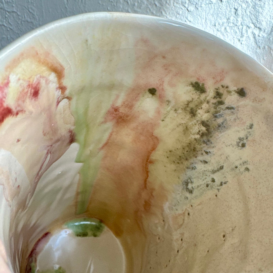 Multi Pink Speckled Cylinder Vase