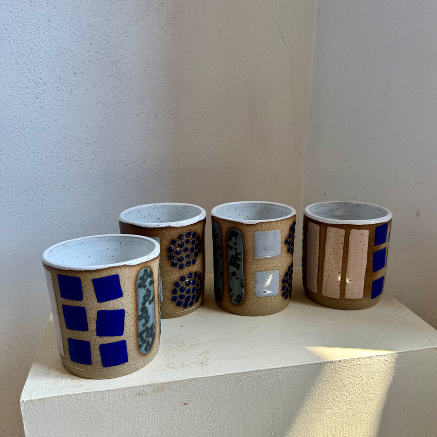 Colorful Shapes Speckled Tumbler
