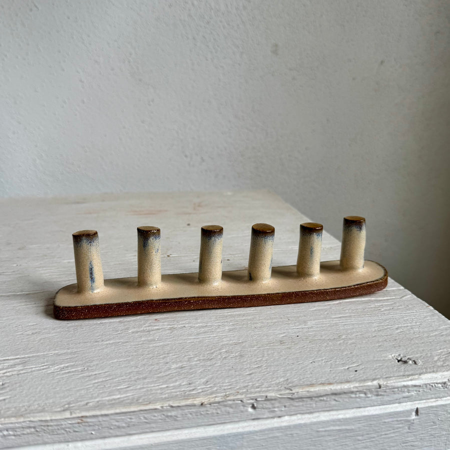 Six Post Ring Holder, Blush + Gold