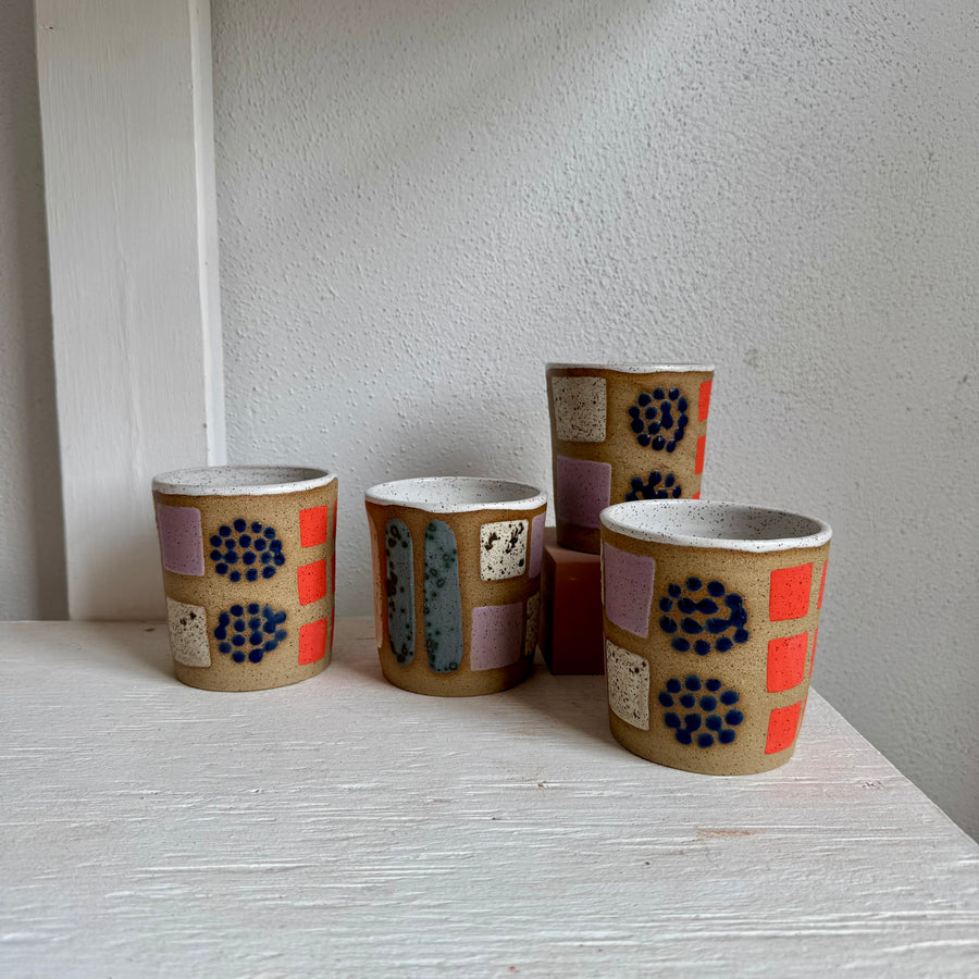 Colorful Shapes Speckled Tumbler