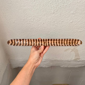 Long Speckled Brown + Pink Stripe Tray