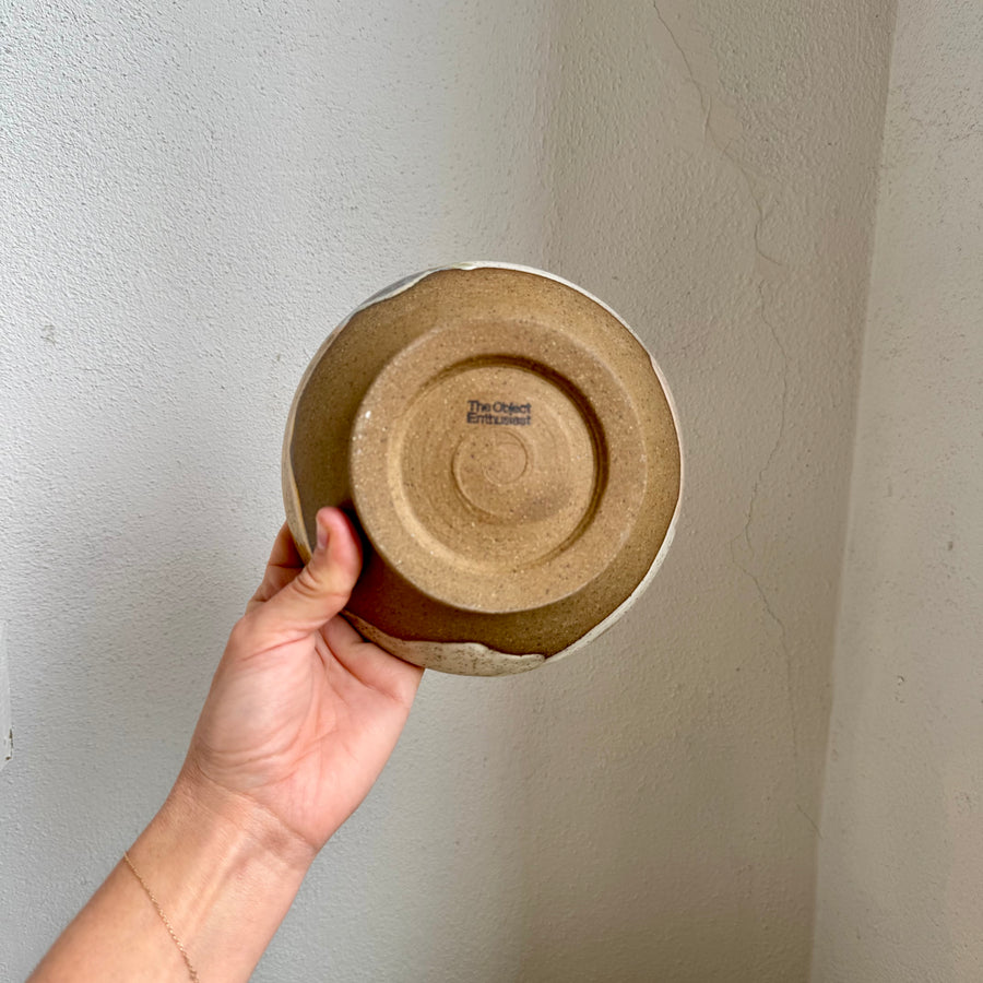 Speckled Neutrals Bowl with Turquoise