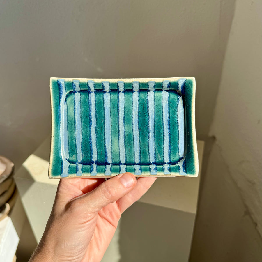Blue Stripe Mini Vanity Tray
