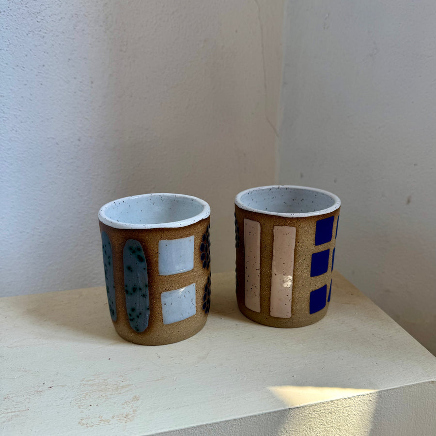 Colorful Shapes Speckled Tumbler