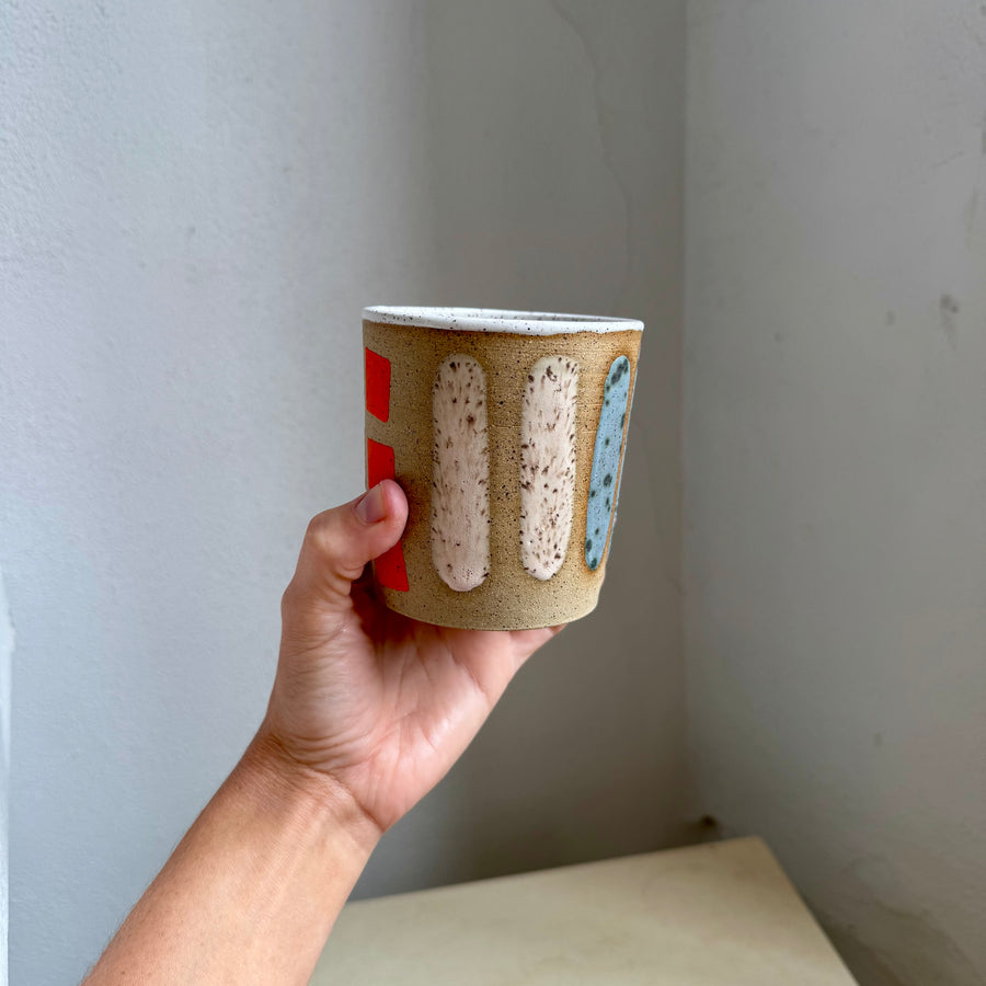 Colorful Shapes Speckled Tumbler
