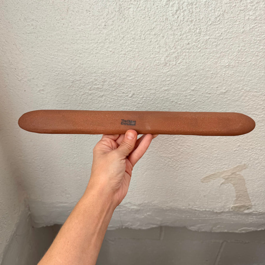 Long Speckled Brown + Pink Stripe Tray