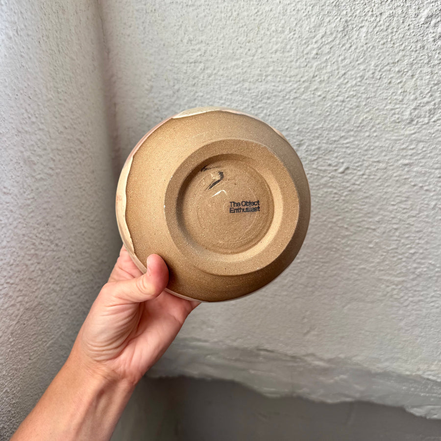 Speckled Neutrals Bowl with Turquoise