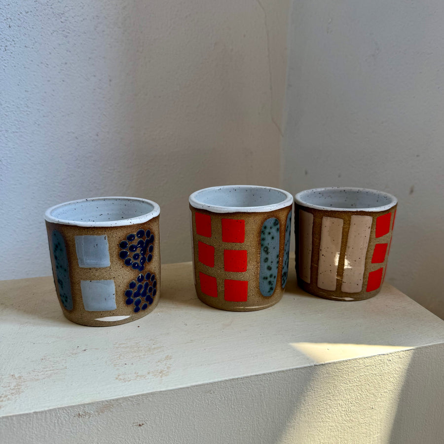 Colorful Shapes Speckled Tumbler - Short
