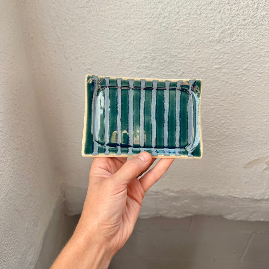 Blue Stripe Mini Vanity Tray