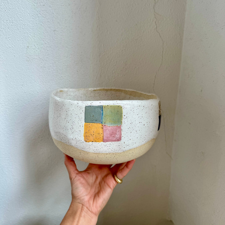 Four Square Stoneware Bowl