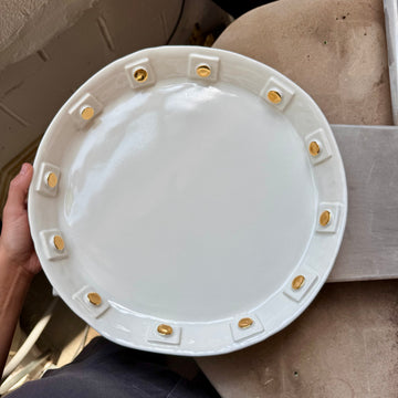 White and Gold Platter