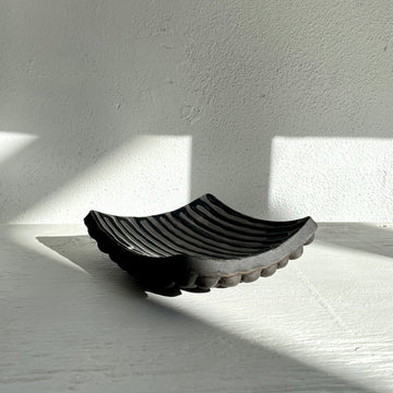 Sculptural Black Plate