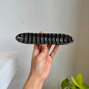 Black Striped Narrow Tray