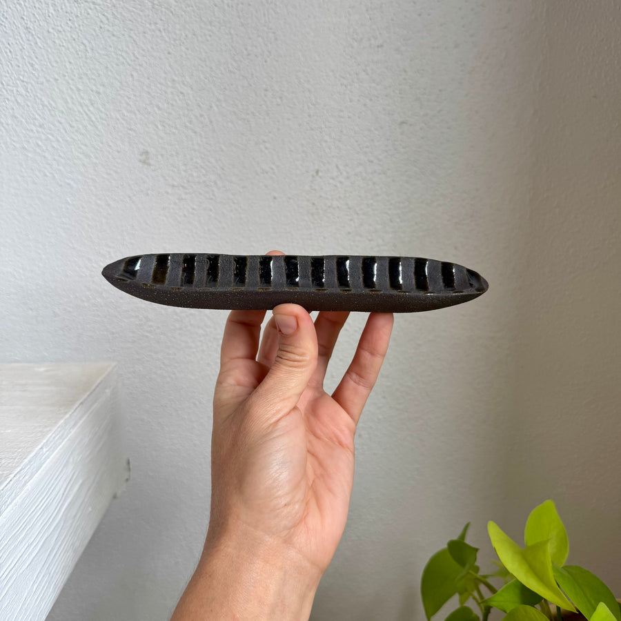 Black Striped Narrow Tray