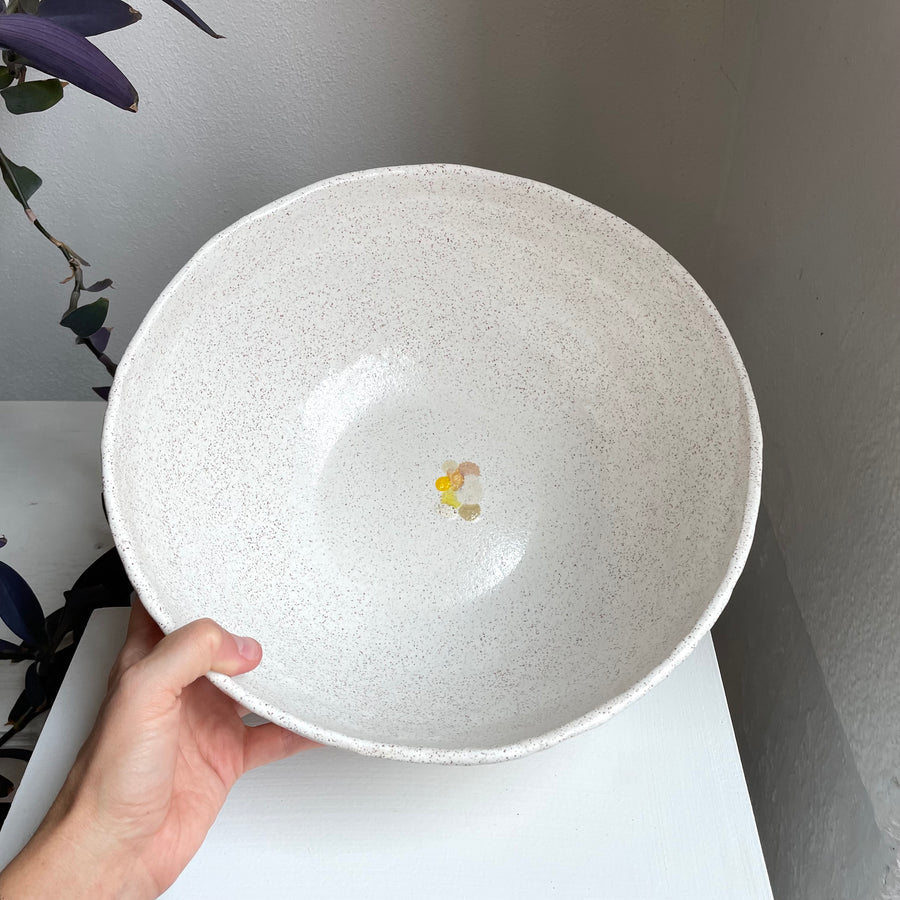 Four Square Stoneware Bowl - Buttercup