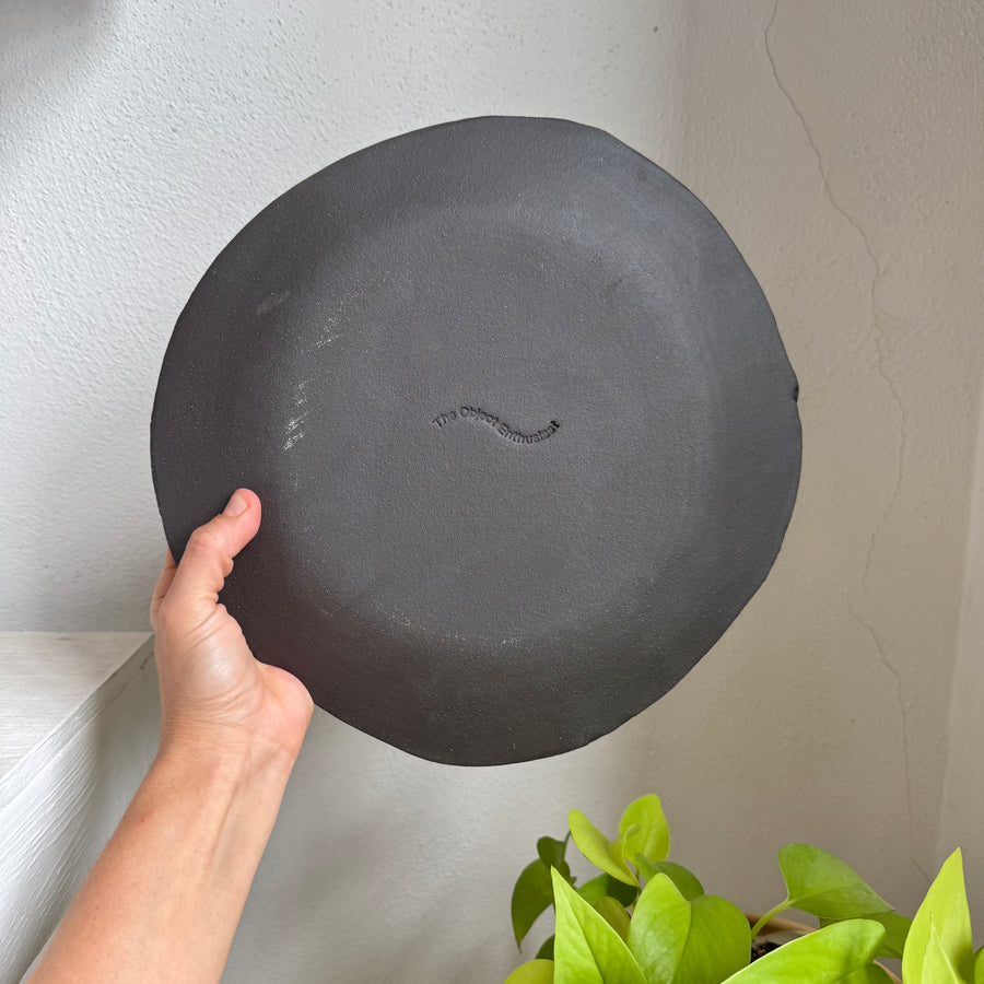 Emerald Checkered Circular Plate
