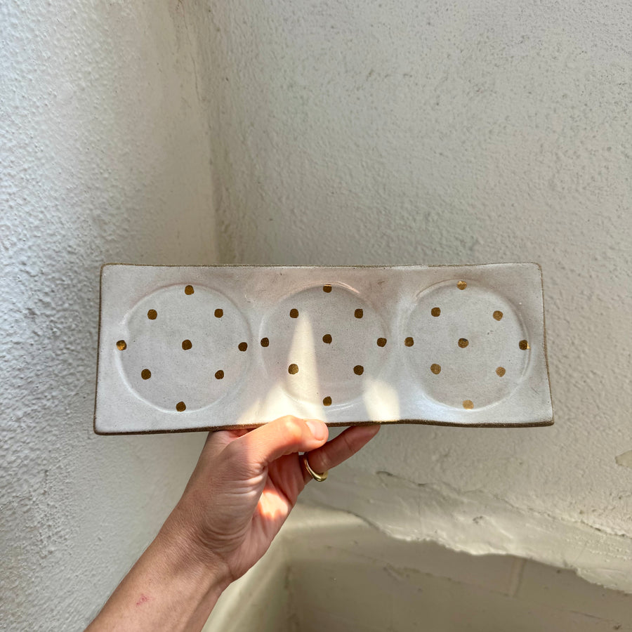 Gold Dot Sectioned Tray