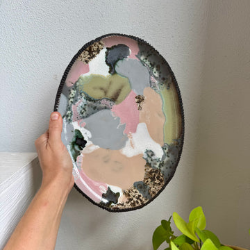 Multicolor Oval Platter