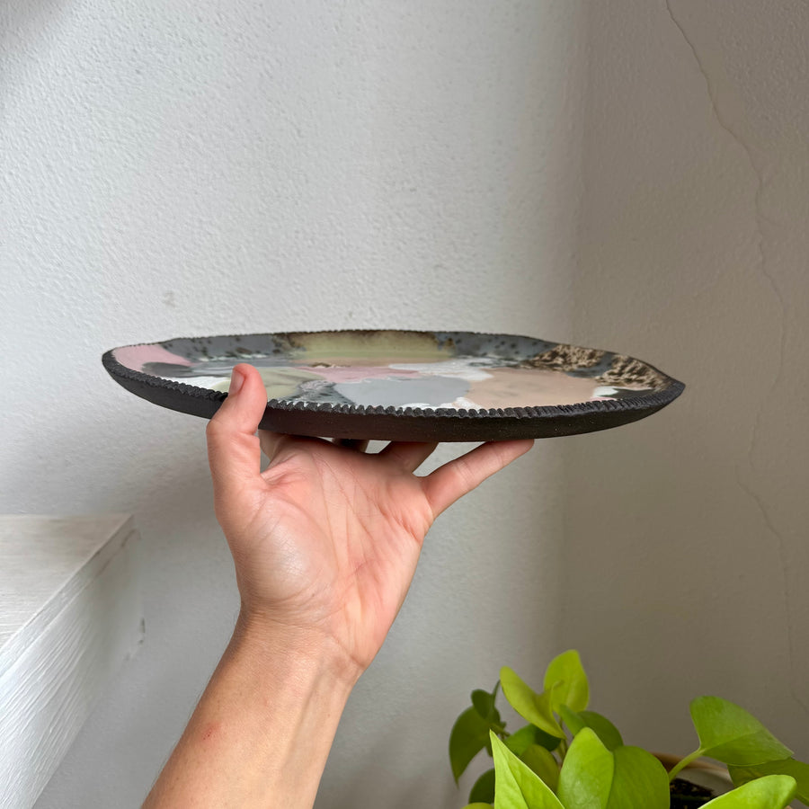 Multicolor Oval Platter