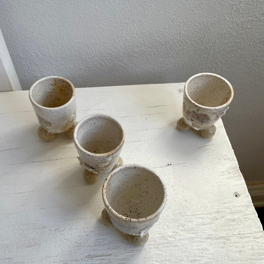 Speckled Neutral Tripod Espresso Cup