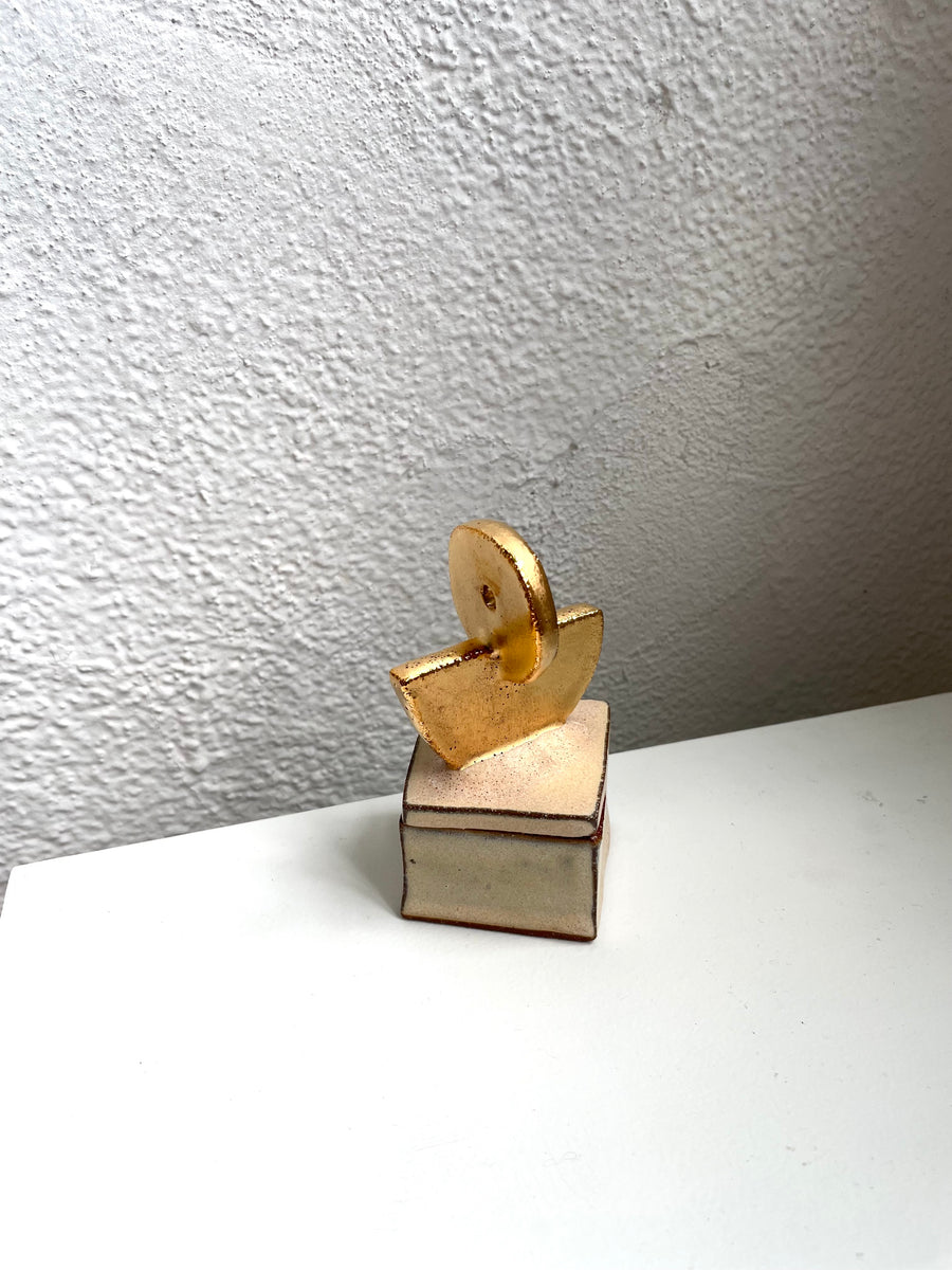 Stacked Golden Shape Ceramic Jewelry Box