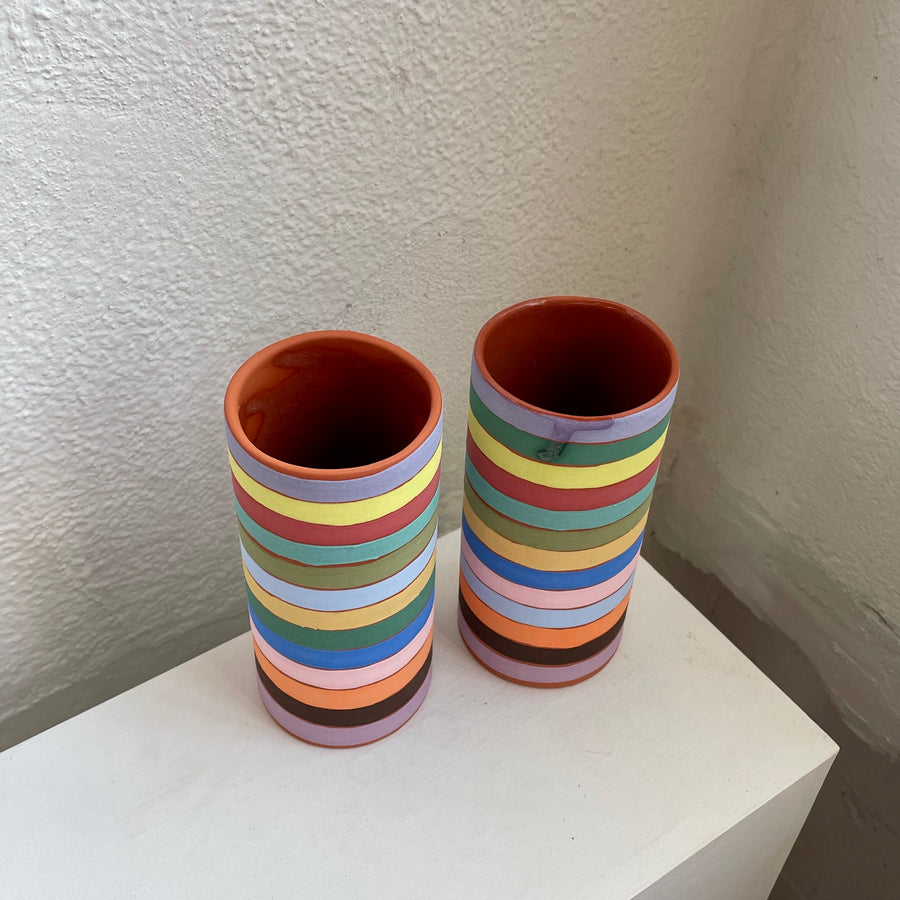Terracotta Rainbow Vase
