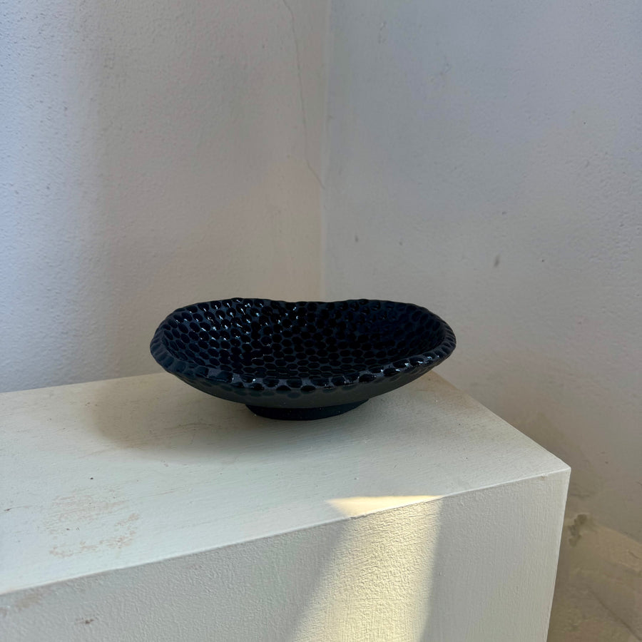 Flower Bowl - Black Dot