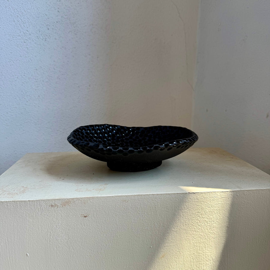 Flower Bowl - Black Dot