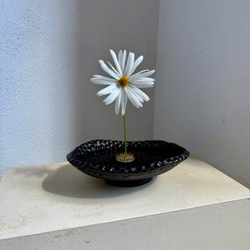 Flower Bowl - Black Dot