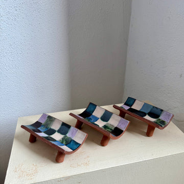 Colorful Checkered Incense Tray