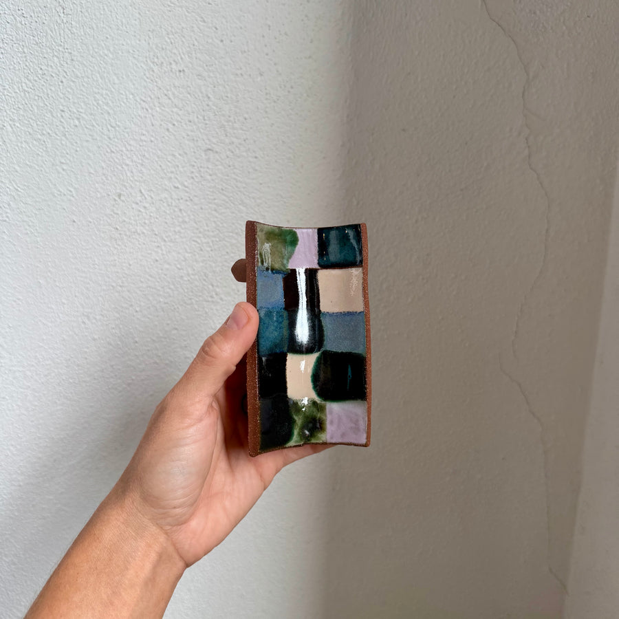 Colorful Checkered Incense Tray