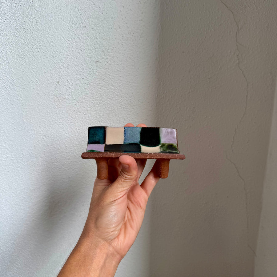 Colorful Checkered Incense Tray