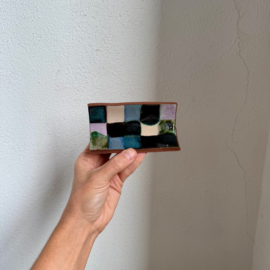 Colorful Checkered Incense Tray