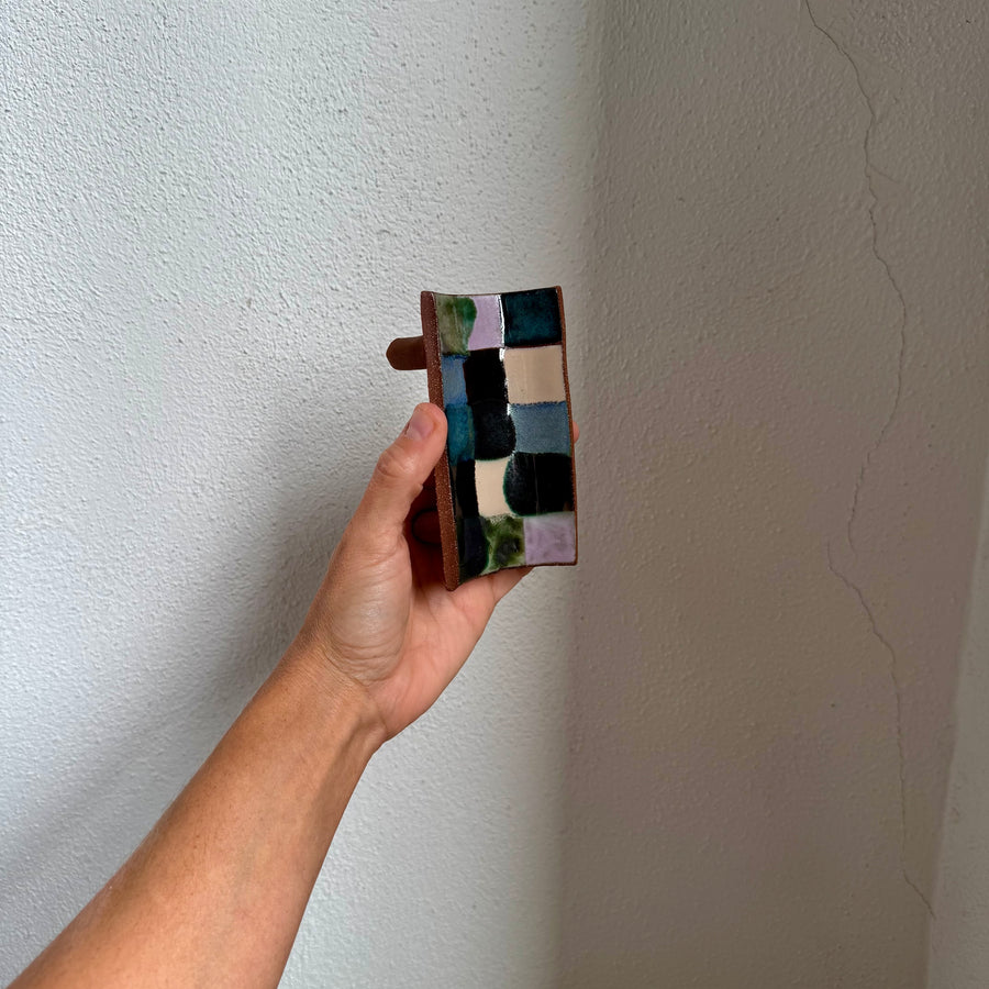 Colorful Checkered Incense Tray
