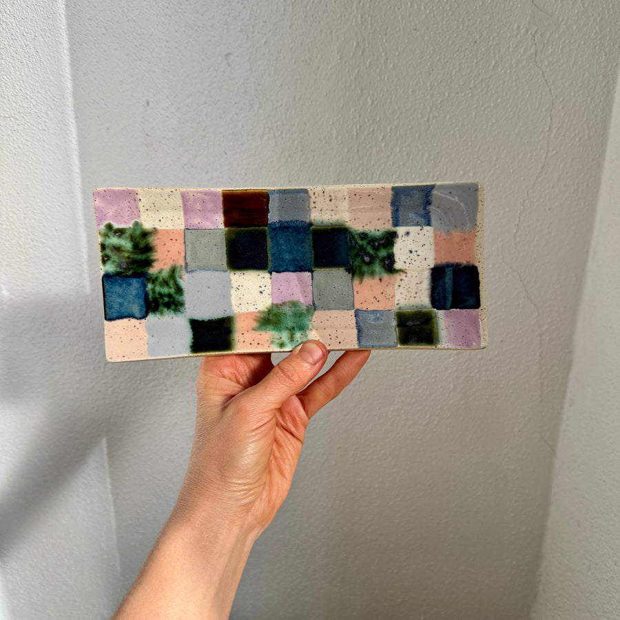 Colorful Checkered Vanity Tray