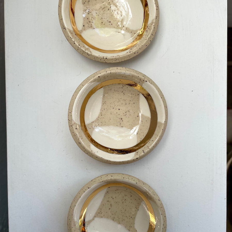 Inlay Check Trinket Dish + Gold