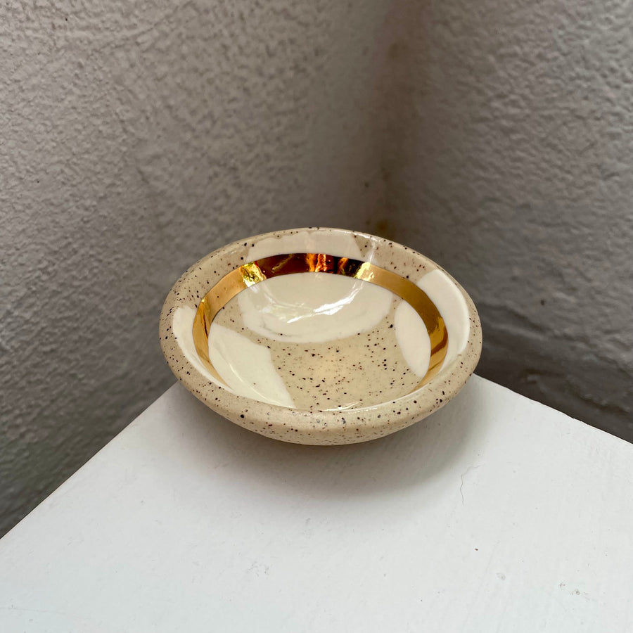 Inlay Check Trinket Dish + Gold