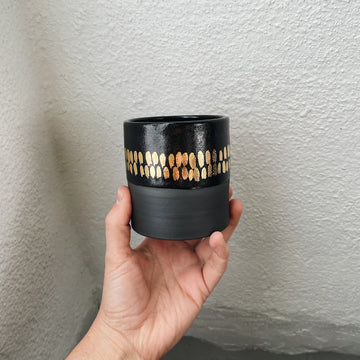 Black Cup + Gold Dash