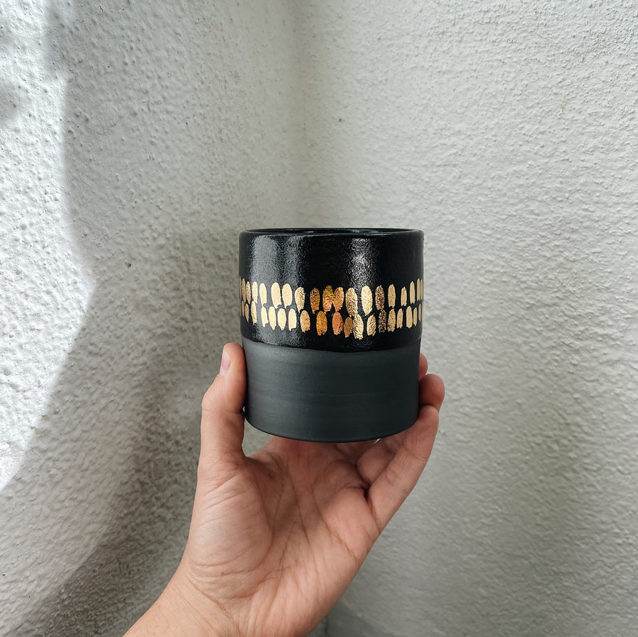 Black Cup + Gold Dash