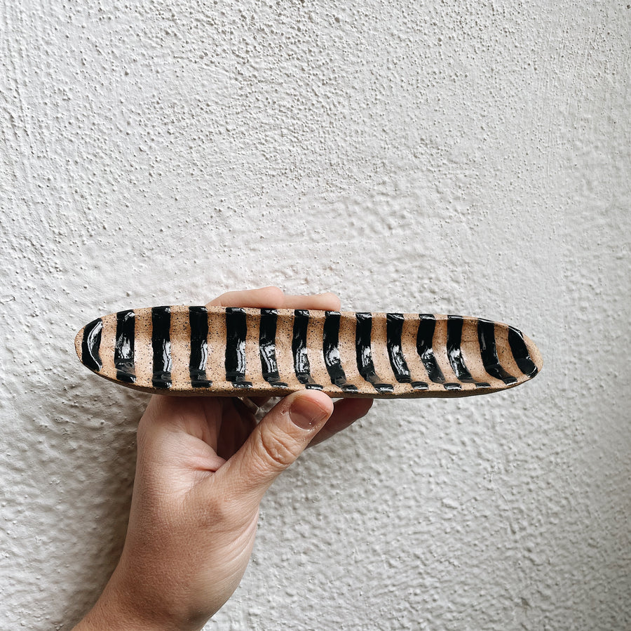 Black Stripe Narrow Tray